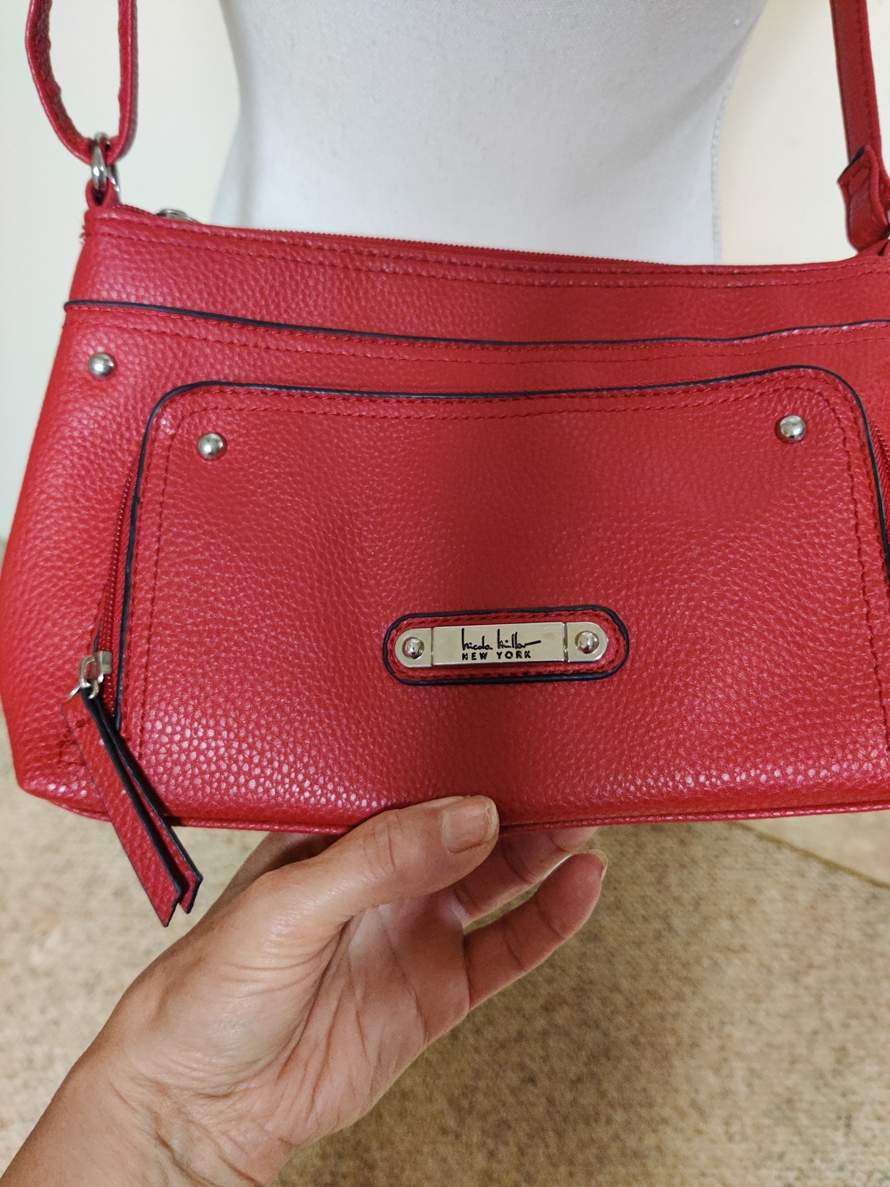 Nicole Miller New York Small Red Cross Body  Crossbody